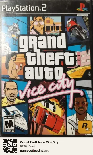 Grand Theft Auto: Vice City PlayStation 2, NTSC box front