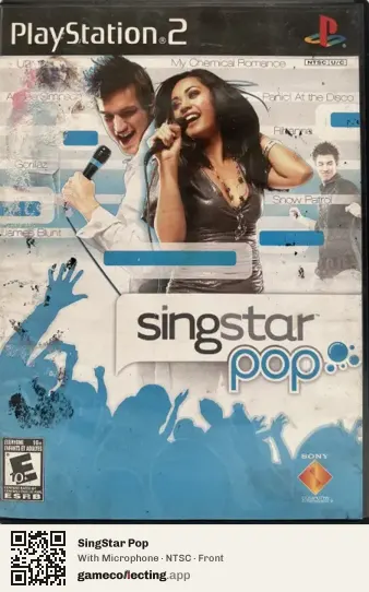 SingStar Pop PlayStation 2, NTSC box front
