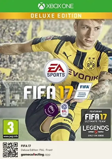 FIFA 17 Xbox One, PAL box front