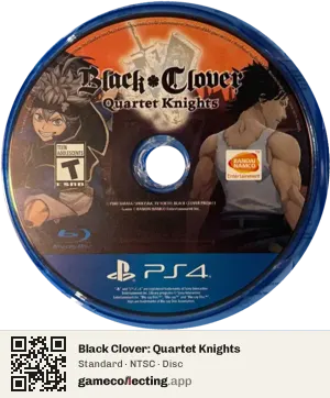 Black Clover: Quartet Knights PlayStation 4, NTSC disc