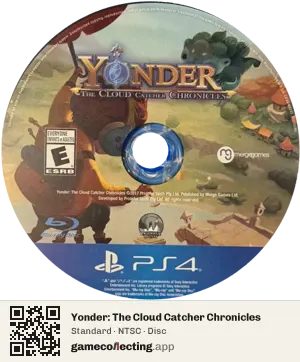Yonder: The Cloud Catcher Chronicles PlayStation 4, NTSC disc