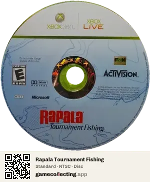 Rapala Tournament Fishing Xbox 360, NTSC disc