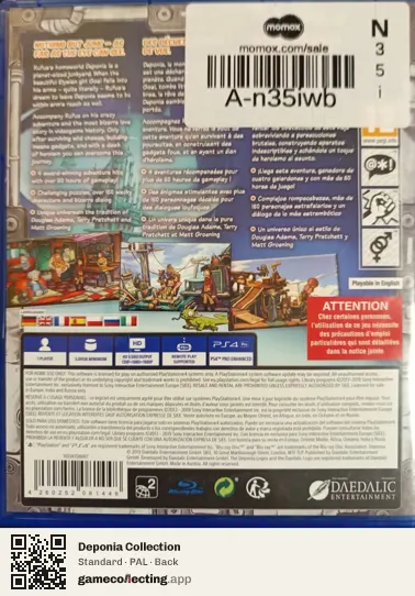 Deponia Collection PlayStation 4, PAL box back