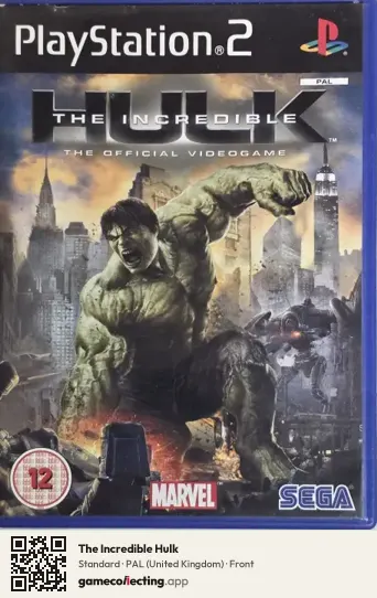 The Incredible Hulk PlayStation 2, United Kingdom box front