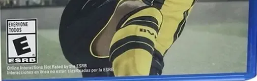 FIFA 17, the ESRB box on its front