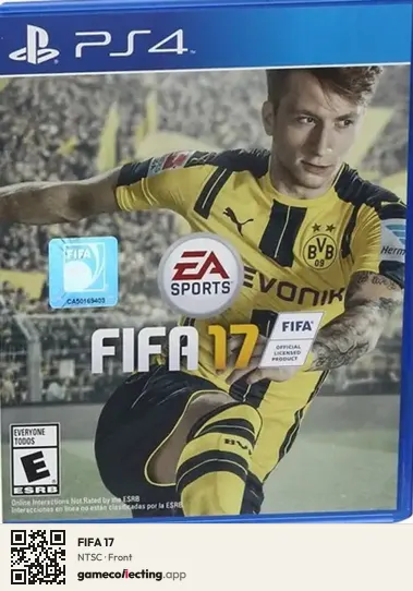 FIFA 17 PlayStation 4, NTSC box front