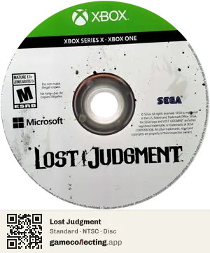 Lost Judgment Xbox Series X, NTSC disc