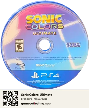 Sonic Colors: Ultimate PlayStation 4, NTSC disc