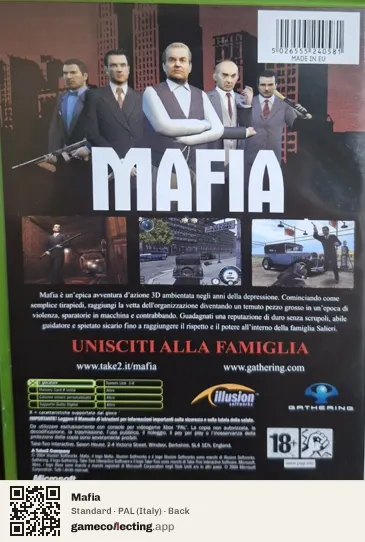 Mafia Xbox, Italy box back
