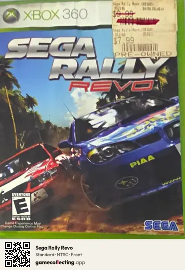 Sega Rally Revo Xbox 360, NTSC box front