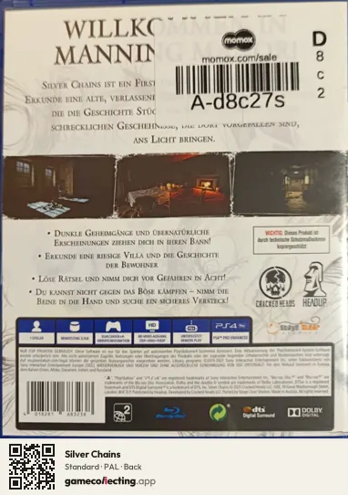 Silver Chains PlayStation 4, PAL box back