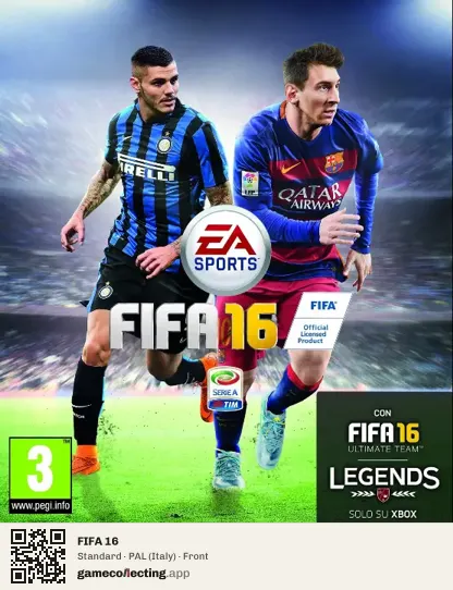 FIFA 16 Xbox One, Italy box front