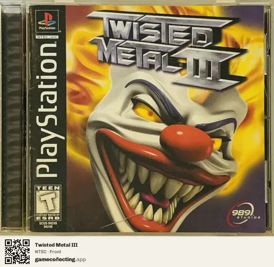 Twisted Metal III PlayStation, NTSC box front