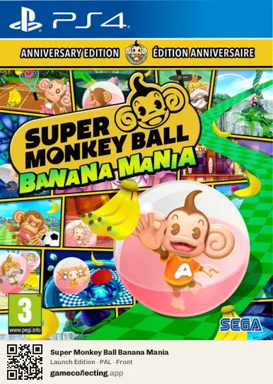 Super Monkey Ball Banana Mania PlayStation 4, PAL box front