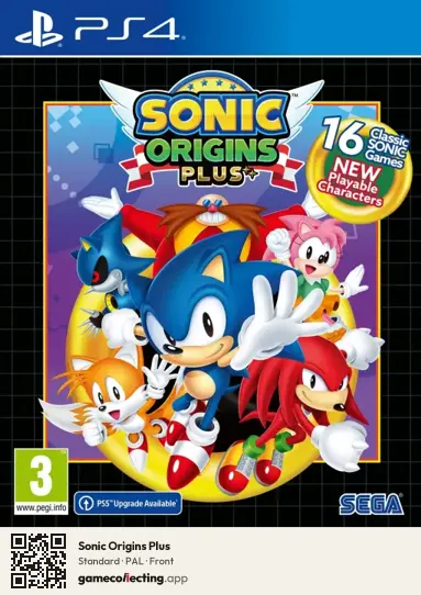 Sonic Origins Plus PlayStation 4, PAL box front