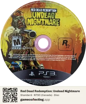 Red Dead Redemption: Undead Nightmare PlayStation 3, NTSC disc