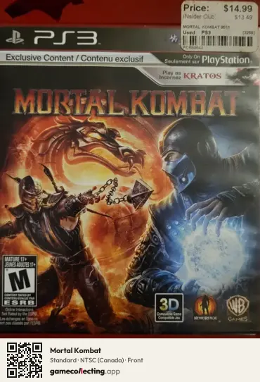 Mortal Kombat PlayStation 3, Canada box front