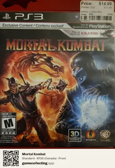 Mortal Kombat PlayStation 3, Canada box front