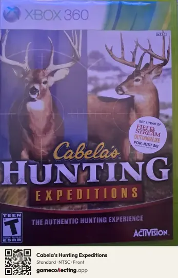 Cabela's Hunting Expeditions Xbox 360, NTSC box front