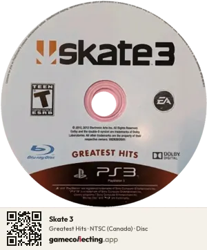 Skate 3 PlayStation 3, NTSC disc