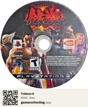 Tekken 6 PlayStation 3, NTSC disc