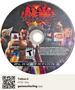 Tekken 6 PlayStation 3, NTSC disc