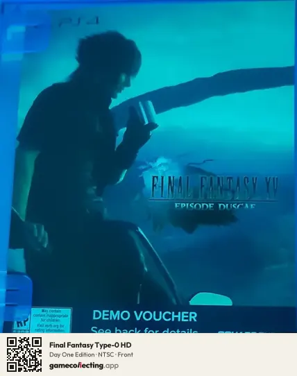 Final Fantasy Type-0 HD PlayStation 4, NTSC box front