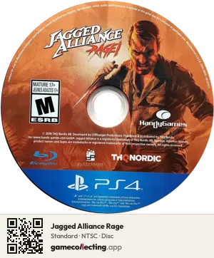Jagged Alliance Rage PlayStation 4, NTSC disc