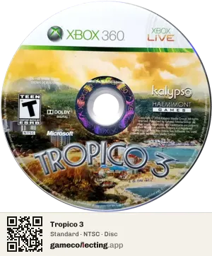 Tropico 3 Xbox 360, NTSC disc