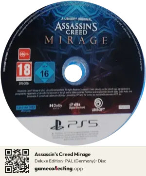 Assassin's Creed Mirage PlayStation 5, PAL disc