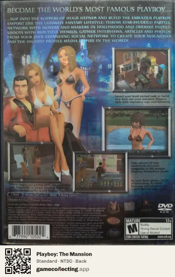 Playboy: The Mansion PlayStation 2, NTSC box back