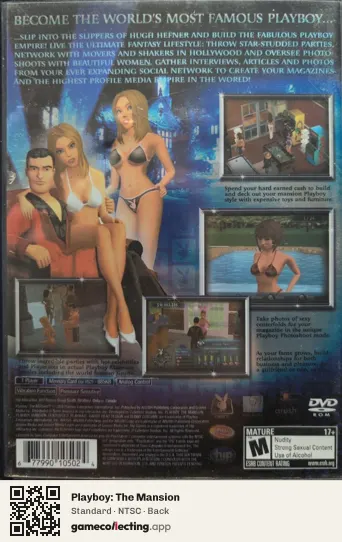 Playboy: The Mansion PlayStation 2, NTSC box back
