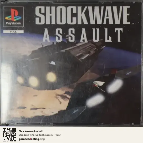 Shockwave Assault PlayStation, United Kingdom box front