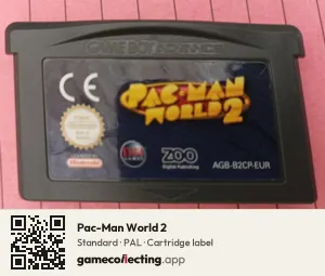 Pac-Man World 2 Game Boy Advance, PAL cartridge label