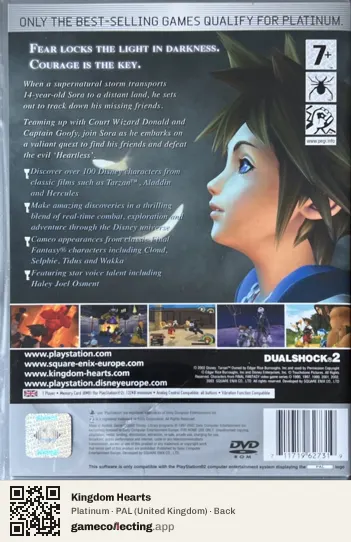 Kingdom Hearts PlayStation 2, United Kingdom box back