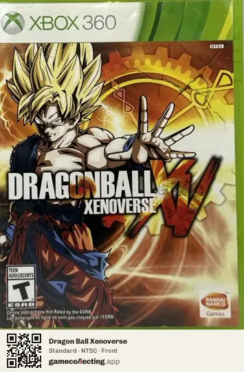 Dragon Ball Xenoverse Xbox 360, NTSC box front