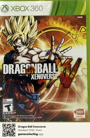 Dragon Ball Xenoverse Xbox 360, NTSC box front