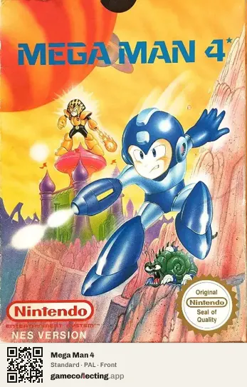 Mega Man 4 Nintendo Entertainment System, PAL box front