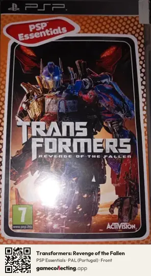 Transformers: Revenge of the Fallen PlayStation Portable, Portugal box front
