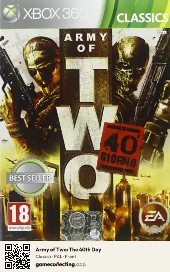 Army of Two: The 40th Day Xbox 360, PAL box front