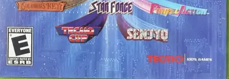 Tecmo Classic Arcade, the ESRB box on its front