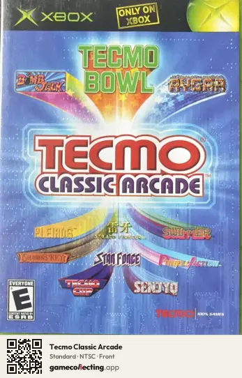 Tecmo Classic Arcade Xbox, NTSC box front