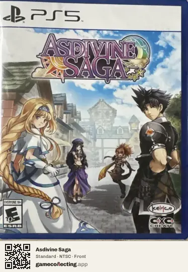 Asdivine Saga PlayStation 5, NTSC box front