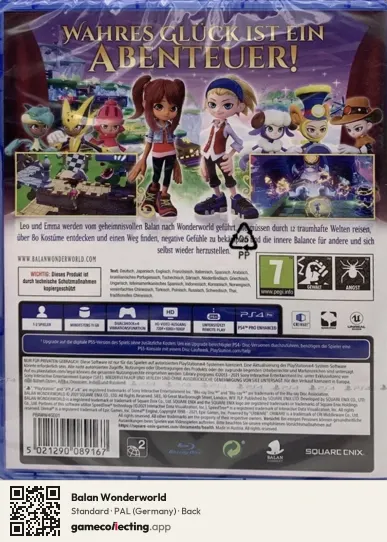 Balan Wonderworld PlayStation 4, Germany box back