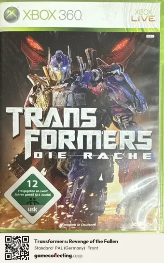 Transformers: Revenge of the Fallen Xbox 360, Germany box front