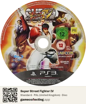 Super Street Fighter IV PlayStation 3, PAL disc