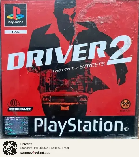 Driver 2 PlayStation, United Kingdom box front