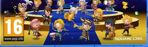 Theatrhythm Final Bar Line, the PEGI square on its front