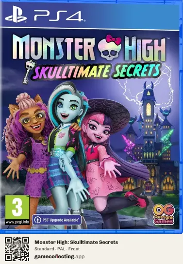 Monster High: Skulltimate Secrets PlayStation 4, PAL box front