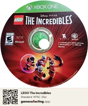 LEGO The Incredibles Xbox One, NTSC disc
